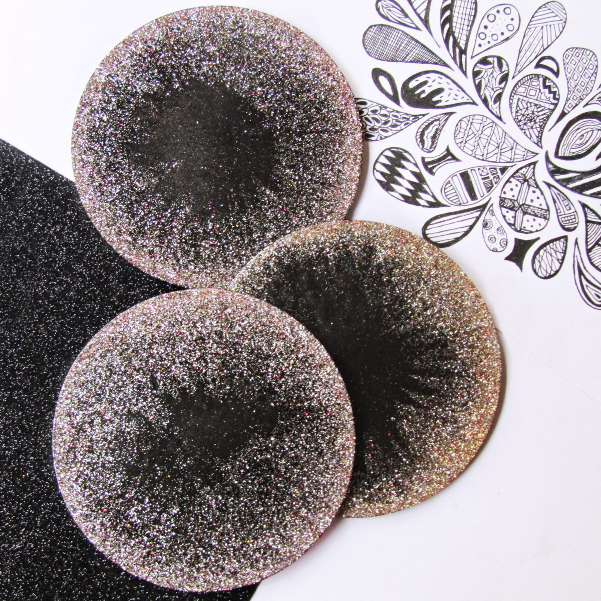 The Sparkle Handmade Resin Coaster Set
