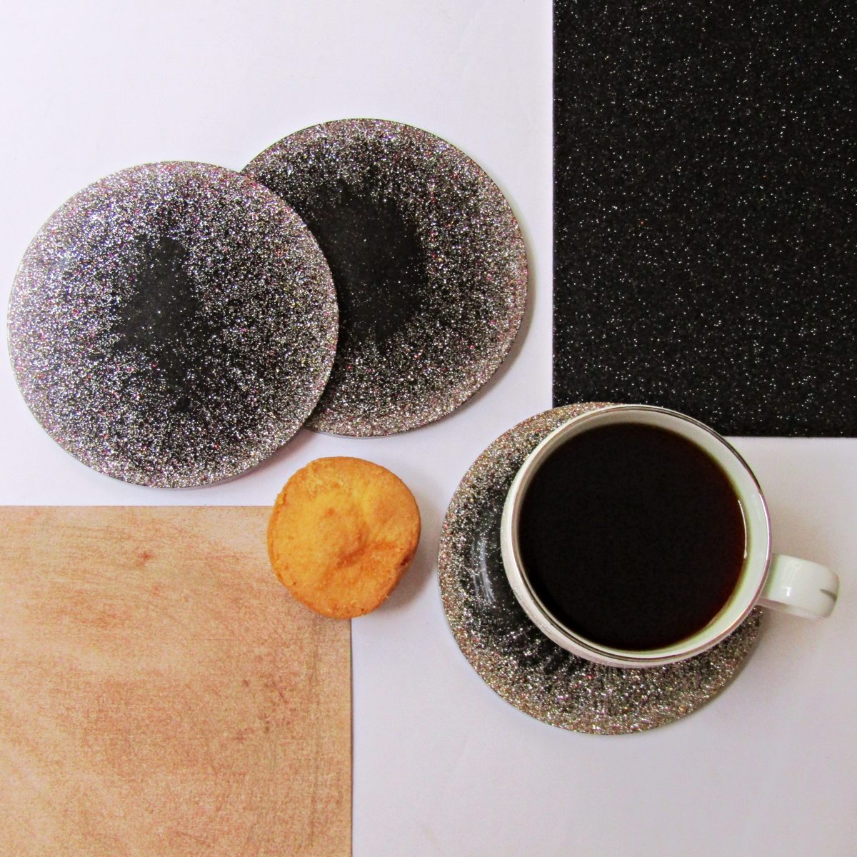 The Sparkle Handmade Resin Coaster Set