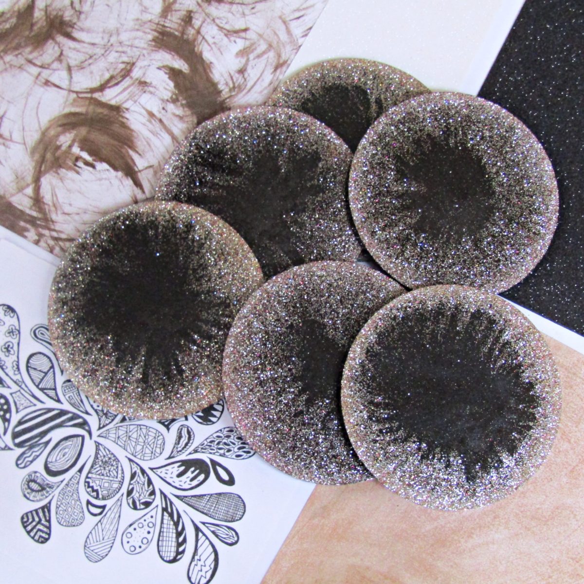 The Sparkle Handmade Resin Coaster Set