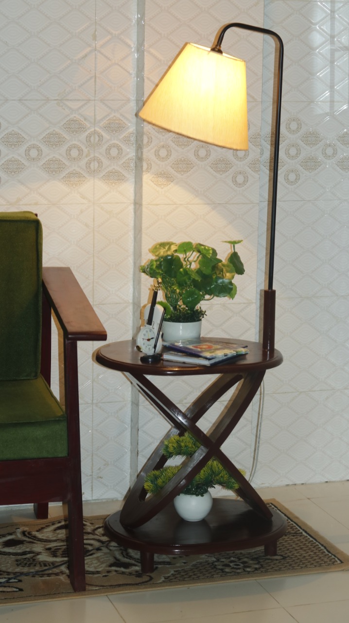 6 Floor Lamp with Side Table / Lamp Shade