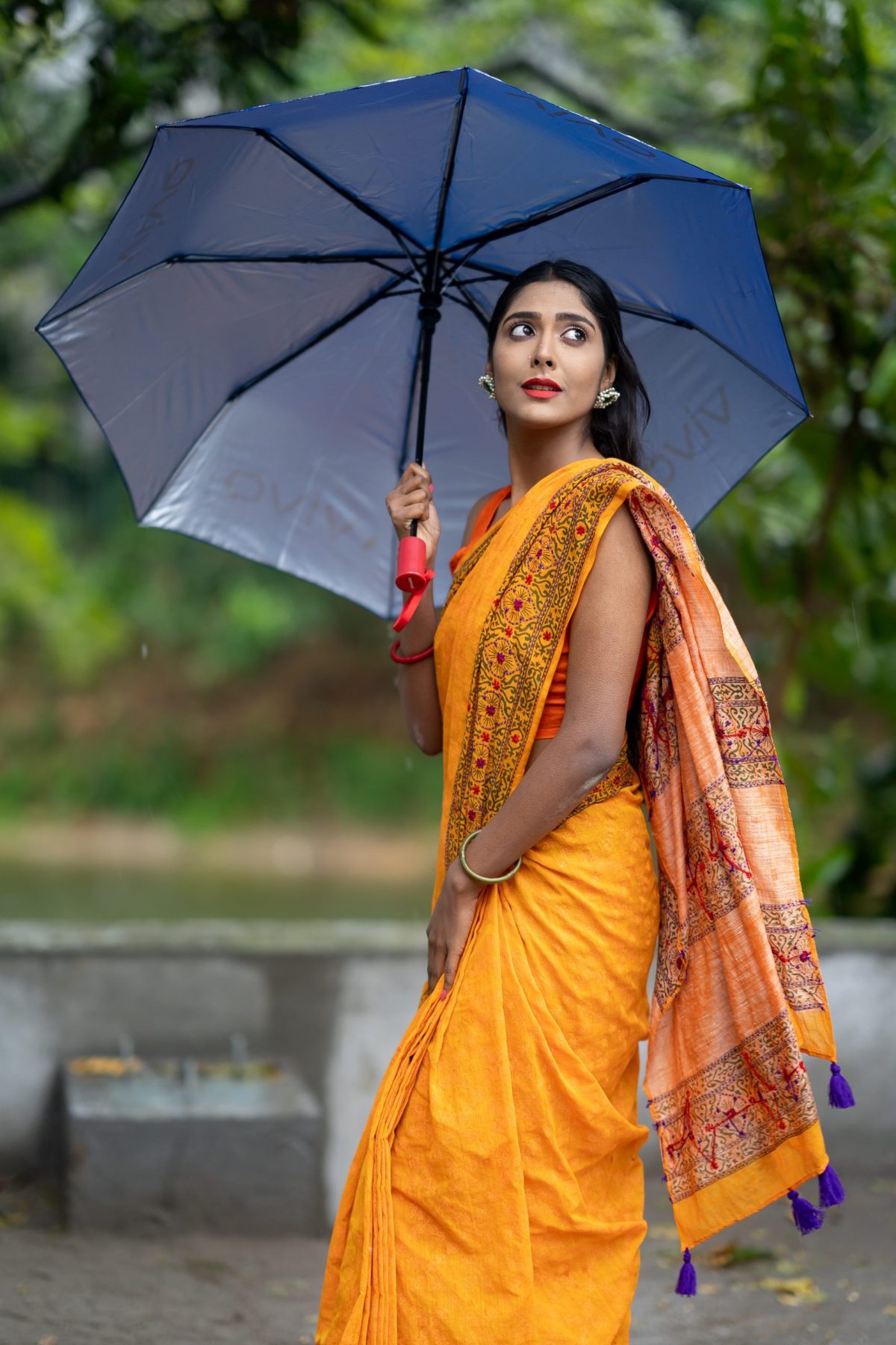 HAND STITCHES & SCREEN PRINT DESIGNER COTTON SAREE