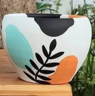 JWhatsApp Image 2022-03-24 at 5.05.59 PM Hand-Painted Terracotta Pot