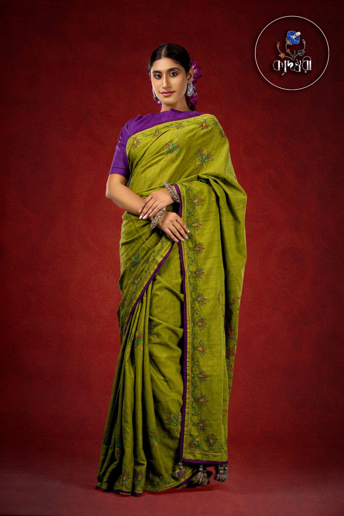 HAND STITCHES DESIGNER SAREE