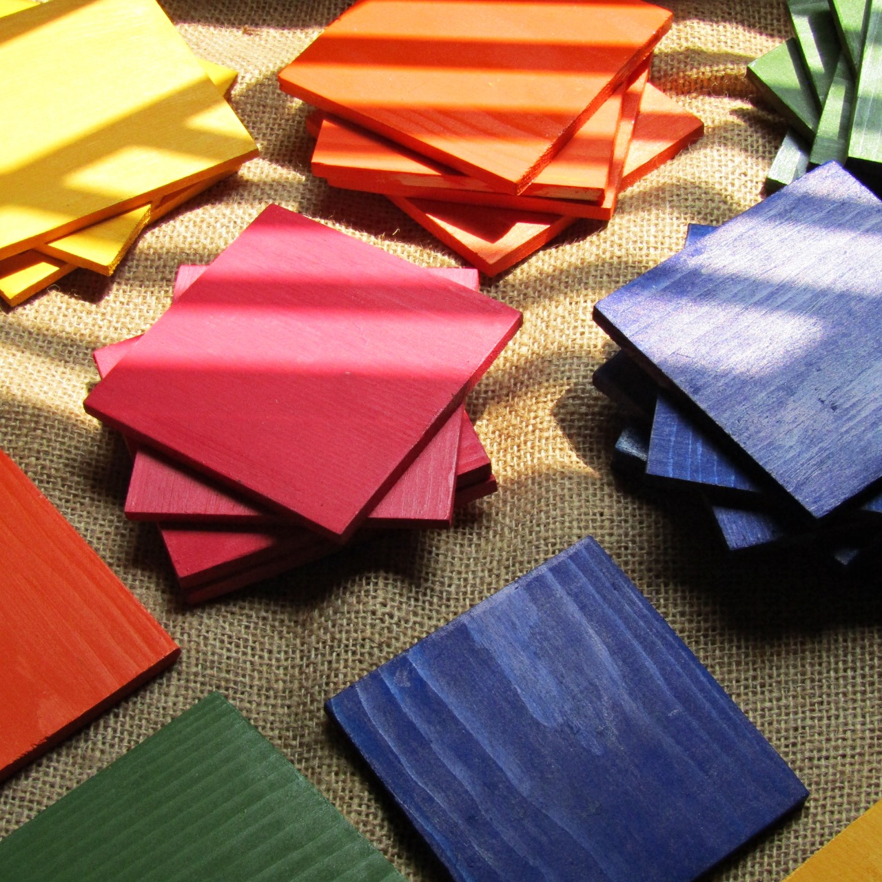 WhatsApp Image 2022-05-11 at 10.09.10 AM "Painted Desert" Hand Painted Wooden Coaster Set