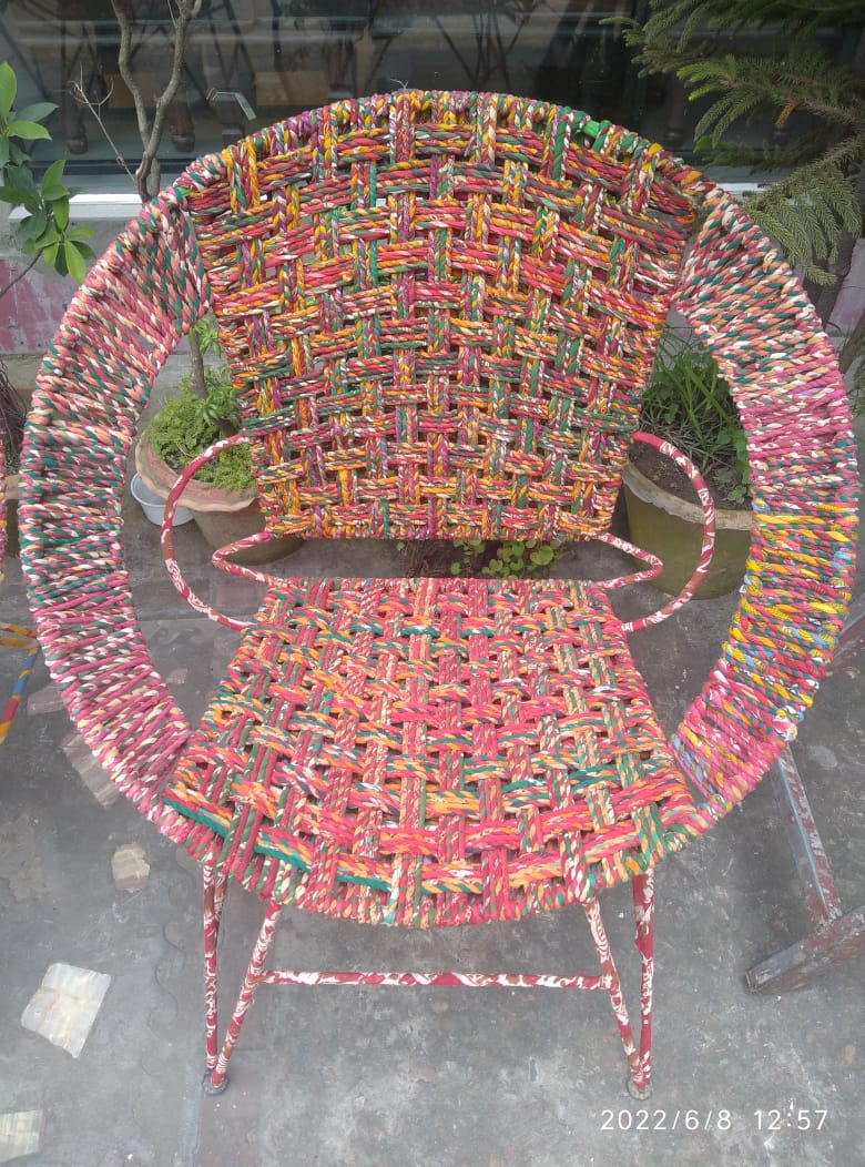 WhatsApp Image 2022-06-20 at 10.26.42 PM Recycled Sari Chair