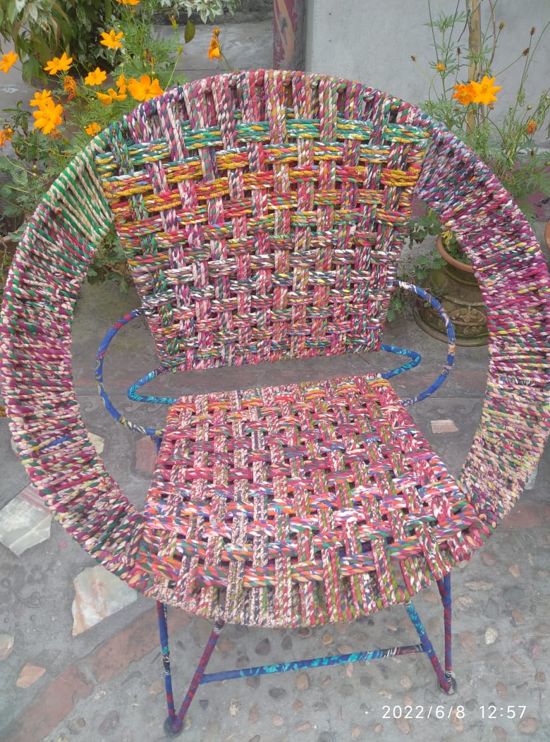 WhatsApp Image 2022-06-20 at 10.26.43 PM Recycled Sari Chair