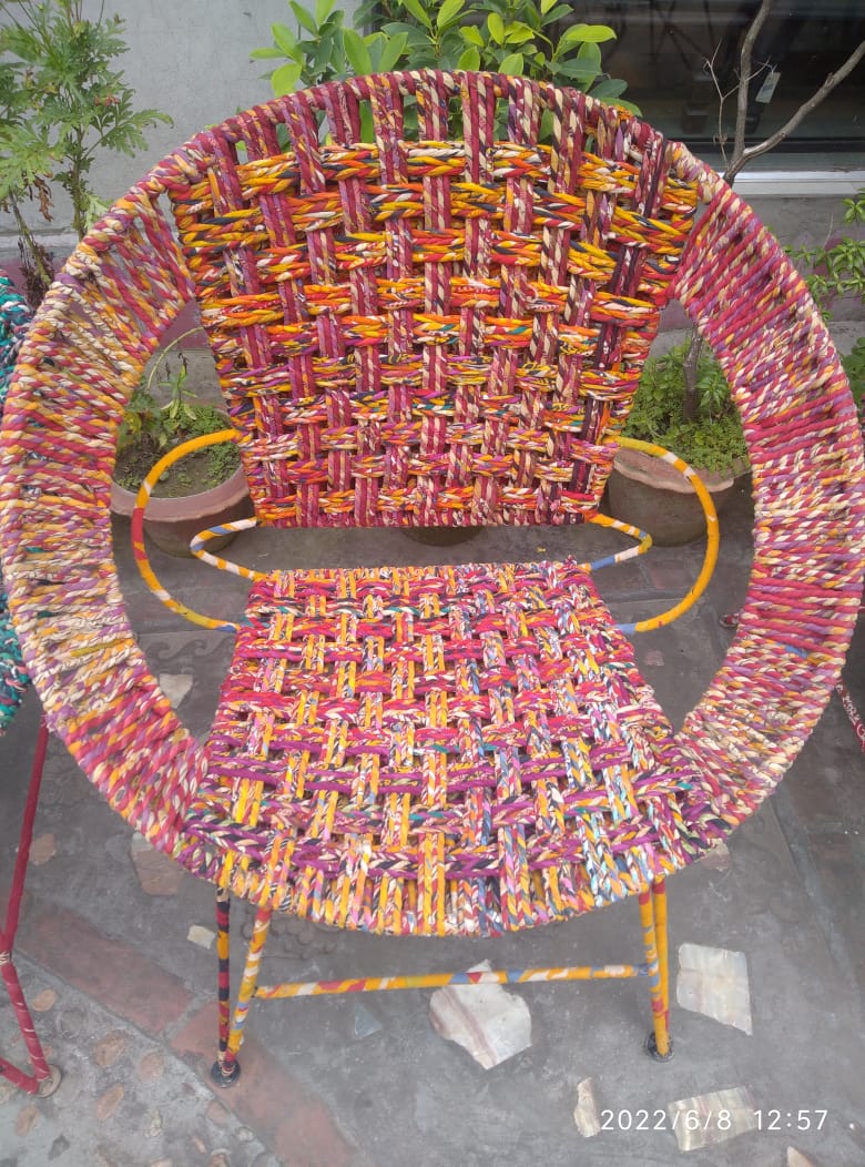 WhatsApp Image 2022-06-20 at 10.26.44 PM Recycled Sari Chair
