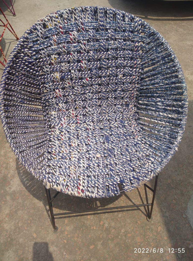 WhatsApp Image 2022-06-20 at 10.26.46 PM (1) Recycled Sari Chair