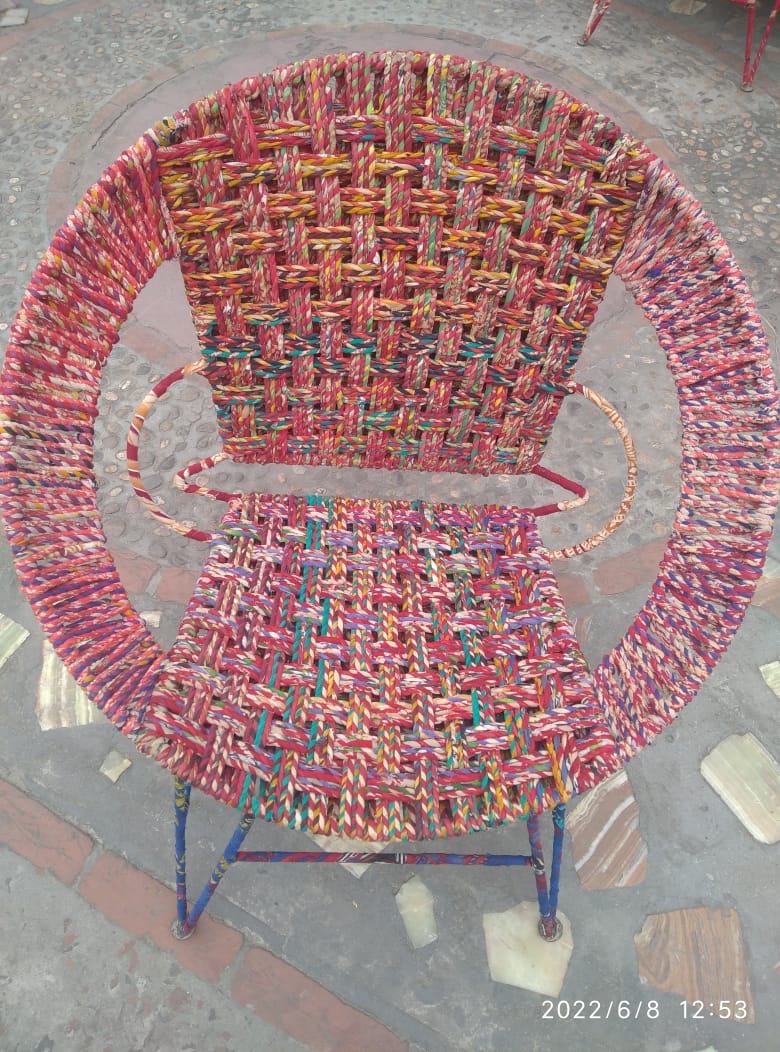 WhatsApp Image 2022-06-20 at 10.26.48 PM Recycled Sari Chair