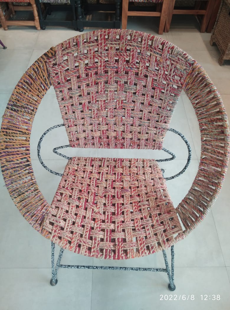 WhatsApp Image 2022-06-20 at 10.26.49 PM (1) Recycled Sari Chair