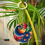 Rickshaw Painted Key Ring