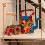Trendy Hand Painted Kettle Set