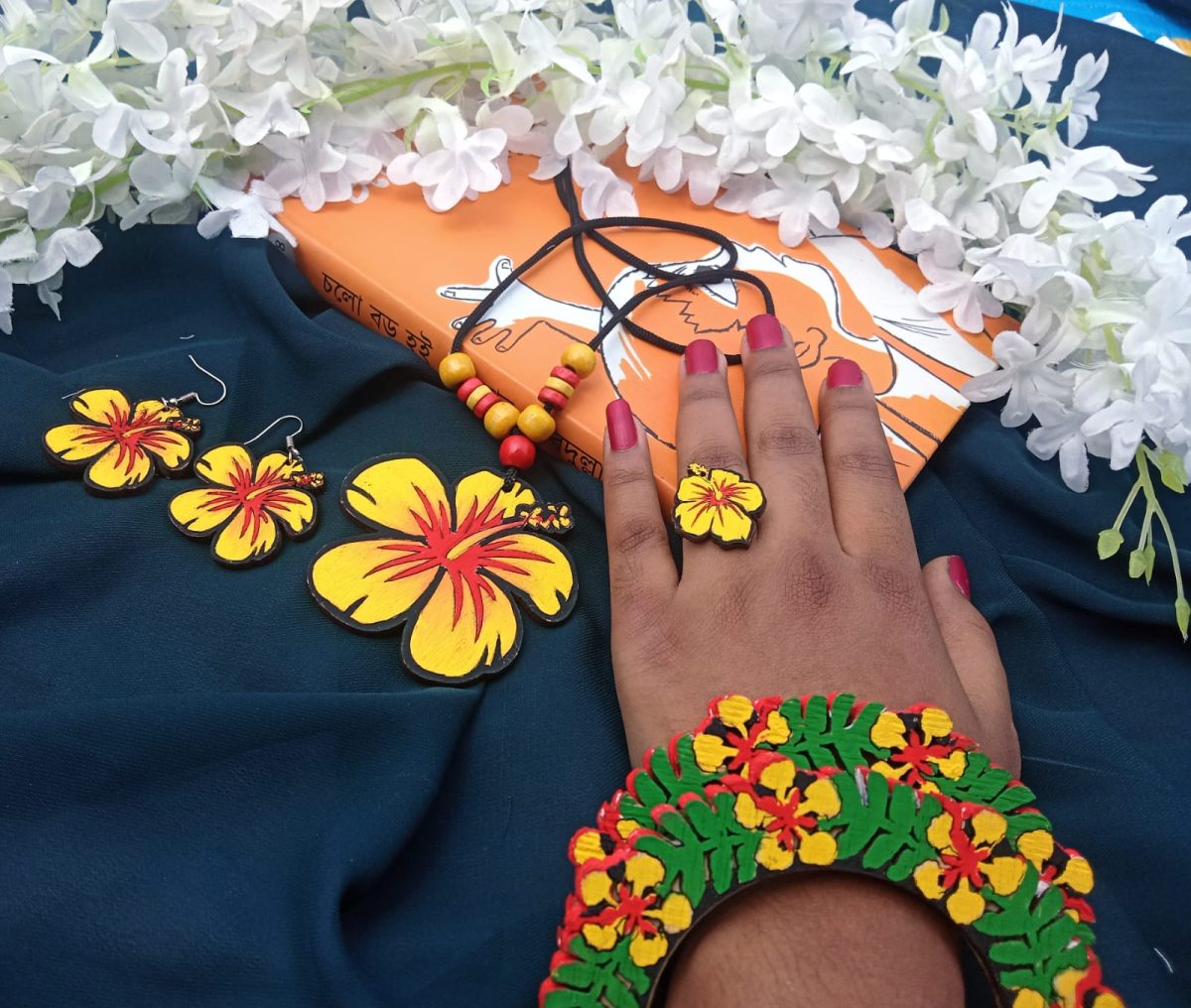 Hand Painted Wooden Ornaments Set