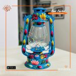 Hand Painted Hurricane Lamp