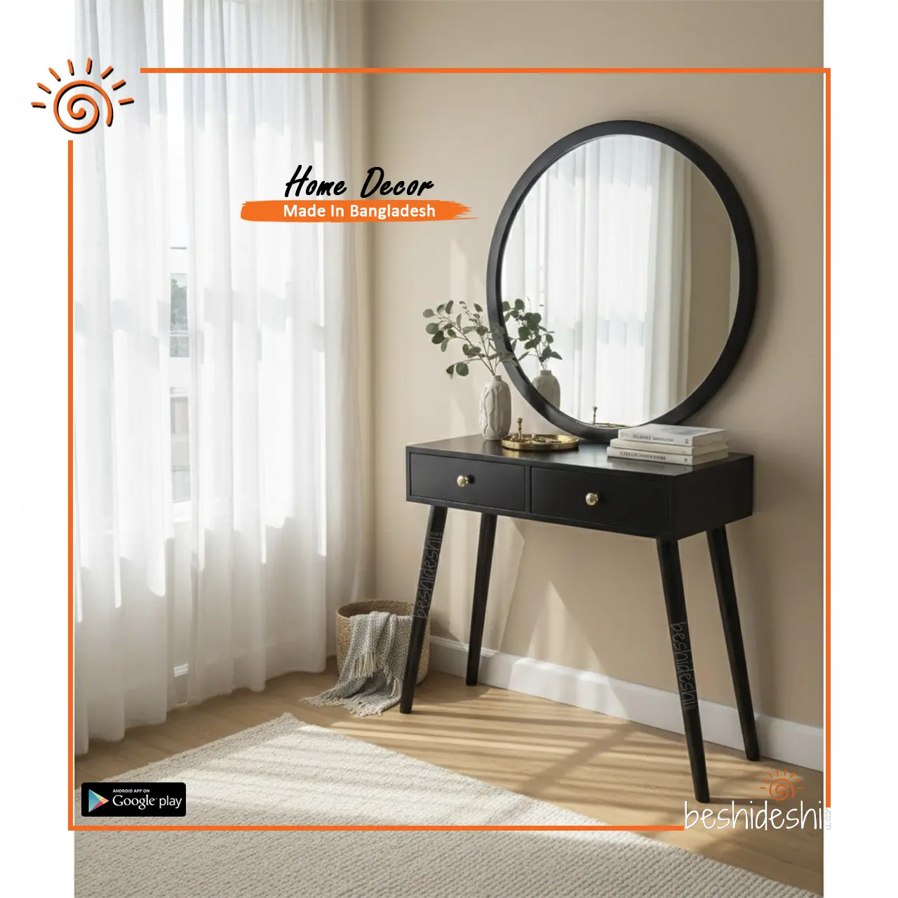 17 Decorative Round Mirror With Console Table