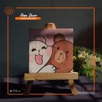 Hand Painted Mini Canvas With Stand