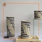 Handcrafted Cylindrical Jute Vase Set