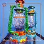 Hand Painted Hurricane Lamp