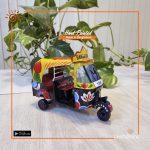 Hand Painted Miniature Baby Taxi