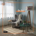 Floor Lamp With Colorful Shade