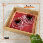 Wooden Square Shape Tray (Small Size)