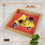 Wooden Square Shape Tray (Small Size)