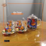 Rickshaw Painted Glass Tea Set