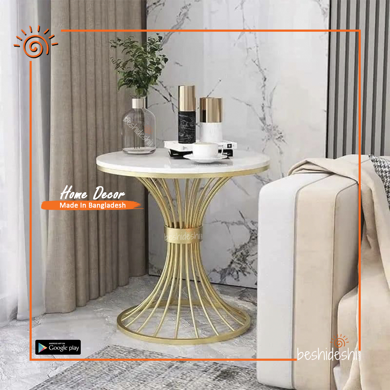 04 Corner Marble Table