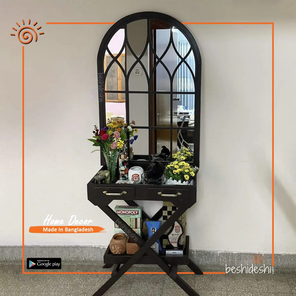 Foyer Table With Medium Mirror