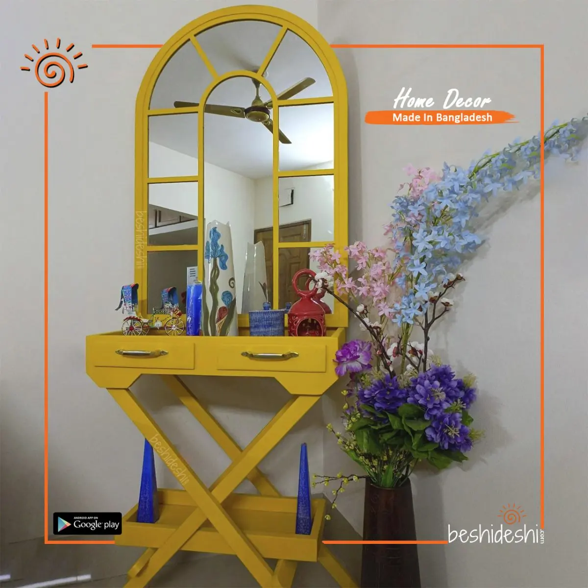 Foyer Table With Medium Mirror