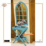 Foyer Table With Fancy Large Mirror