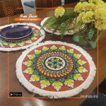 Jute Placemat With Lace Border