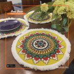 Jute Placemat With Lace Border