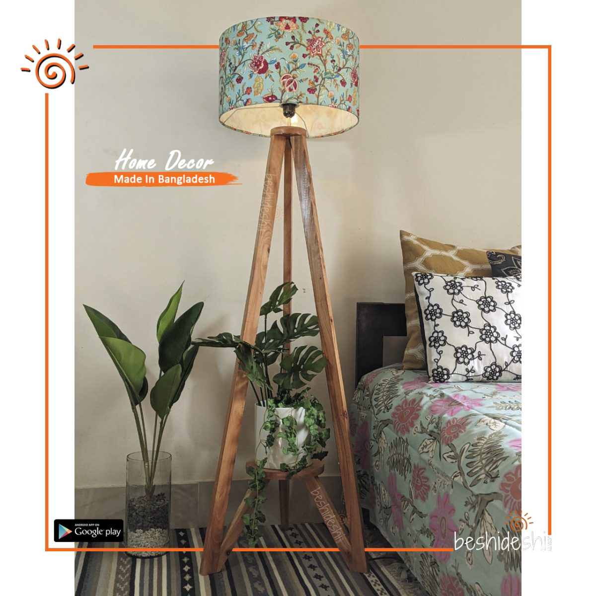 Floor Lamp With Colorful Shade