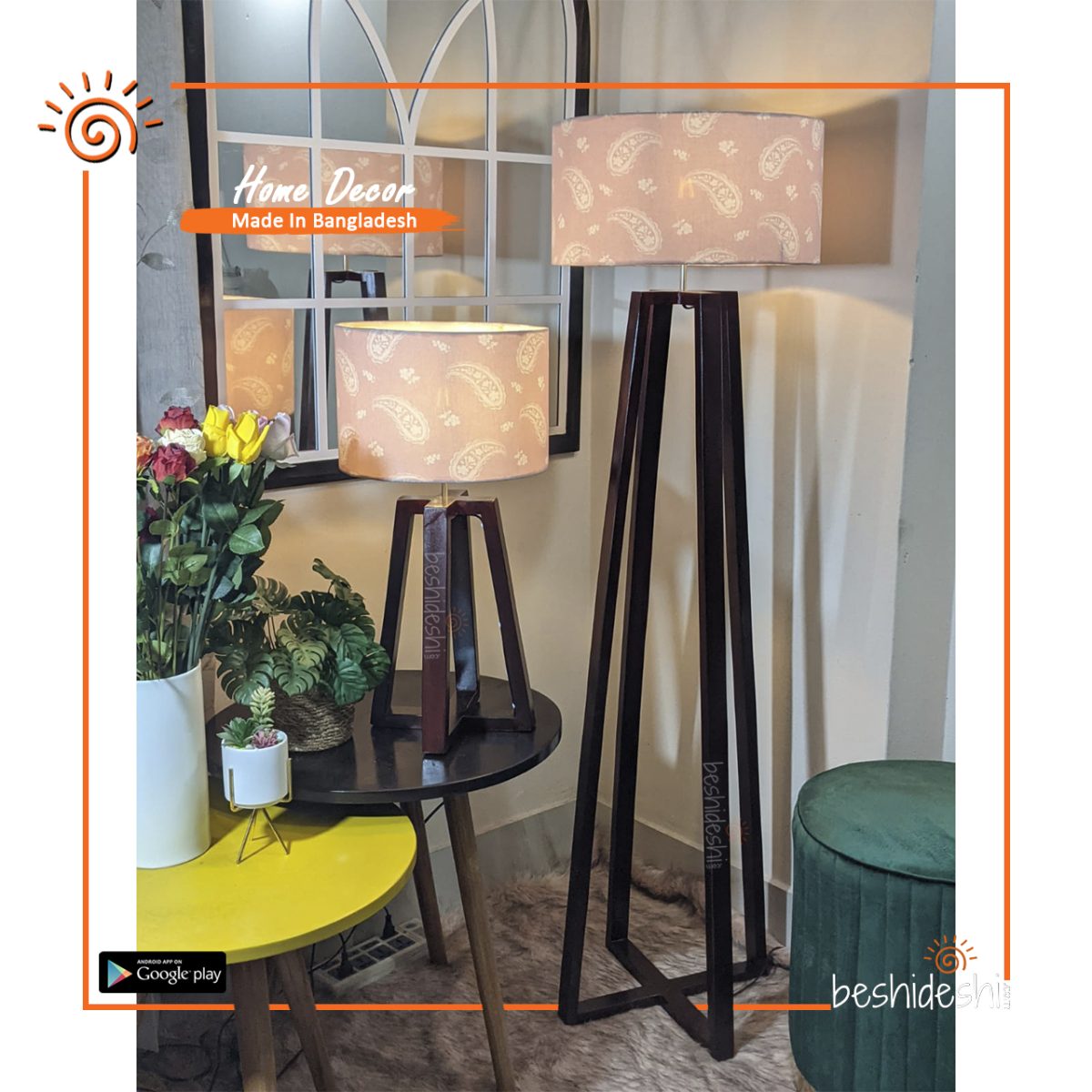 Floor Lamp With Colorful Shade