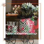 Trendy Decoupage Kettle Set With Wheel Tray