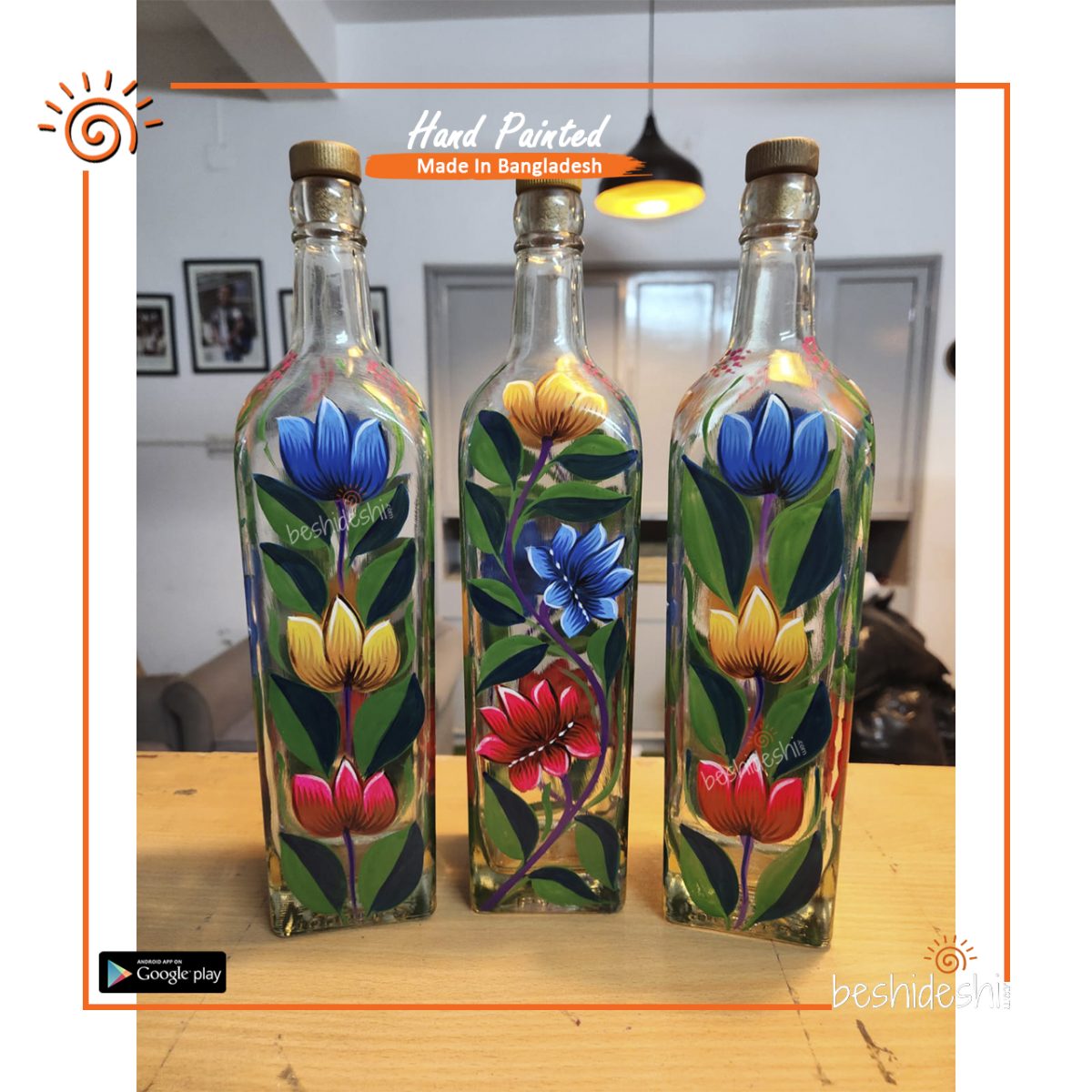 Rickshaw Painted Bottle