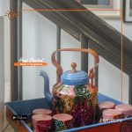 Trendy Hand Painted Kettle Set With Tray