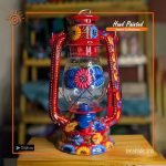 Hand Painted Hurricane Lamp
