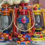 Hand Painted Hurricane Lamp