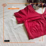 Short Sleeve Stitched Blouse (XXL)