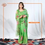 Green Lily Muslin Saree