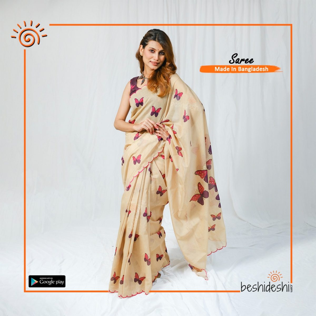 Butterfly Moon Silk Saree