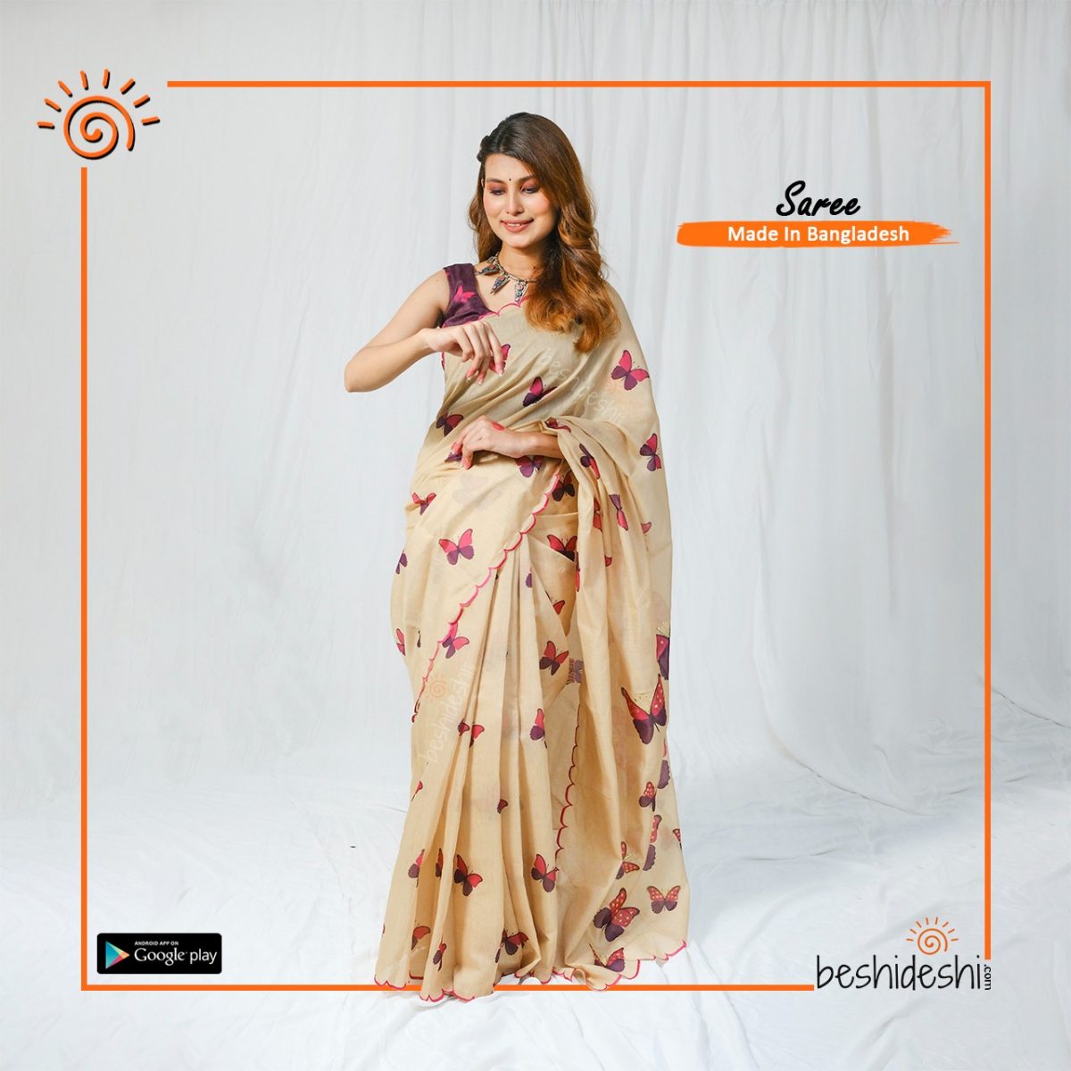 Butterfly Moon Silk Saree