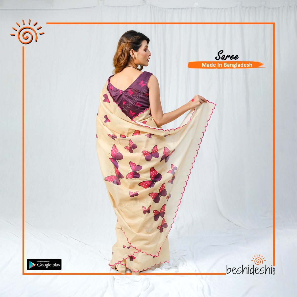 Butterfly Moon Silk Saree