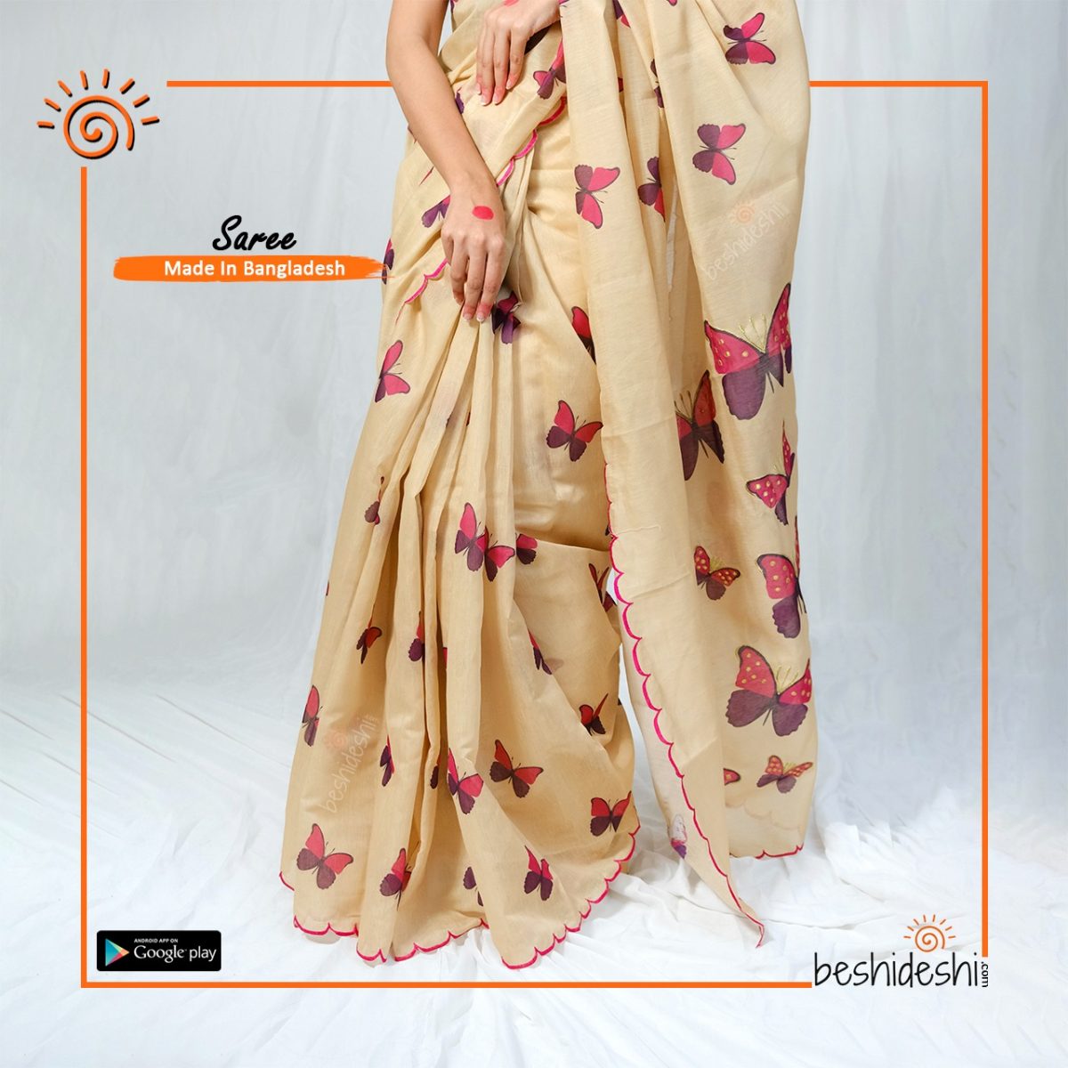 Butterfly Moon Silk Saree