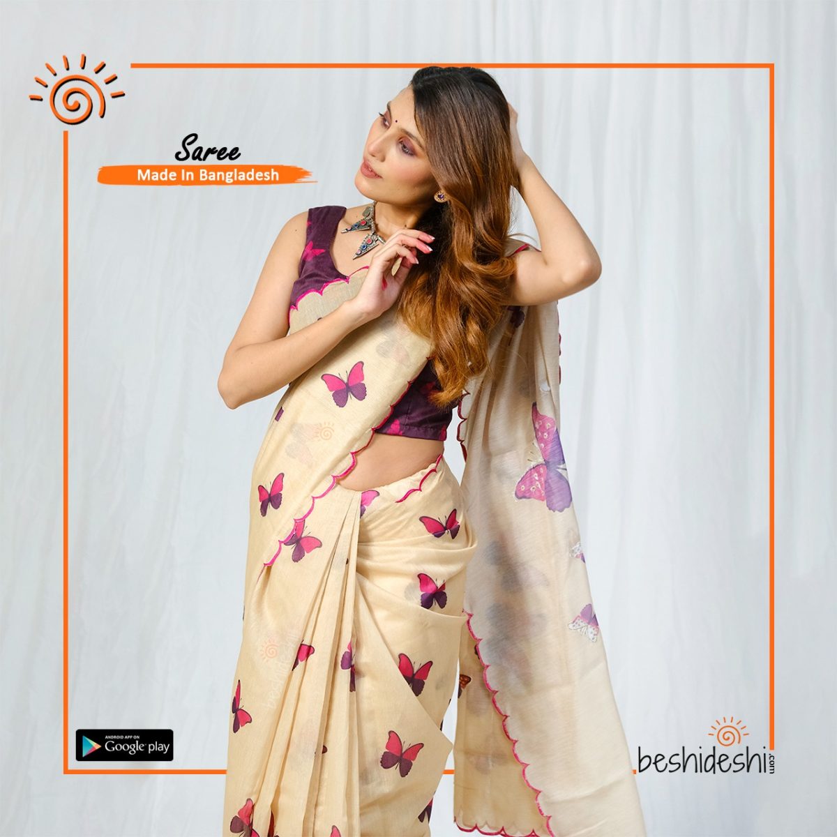 Butterfly Moon Silk Saree