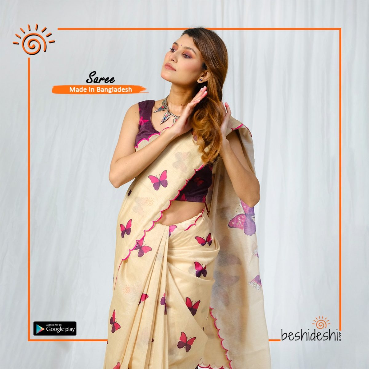 Butterfly Moon Silk Saree