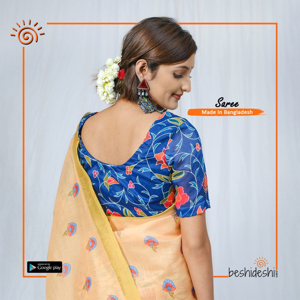 Mughal Garden Silk Saree