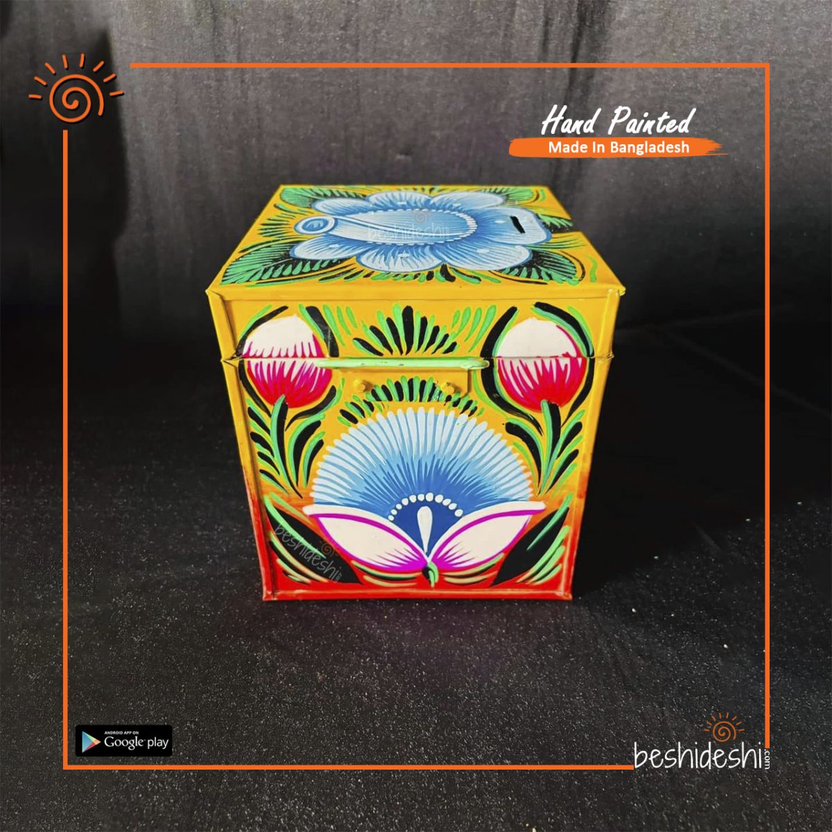 Rickshaw Painted Piggy Bank